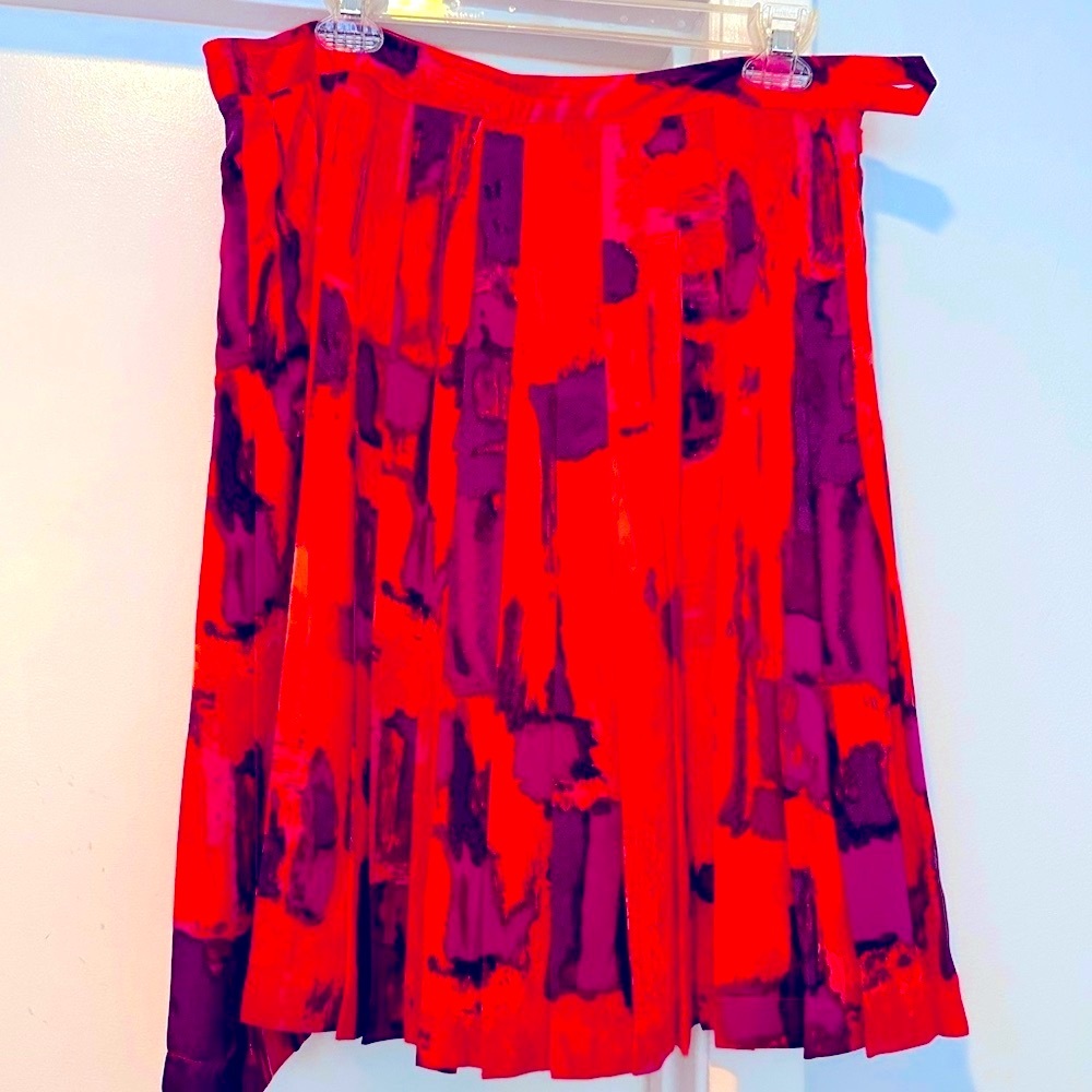 Brooks Brothers Silk Pleated Skirt